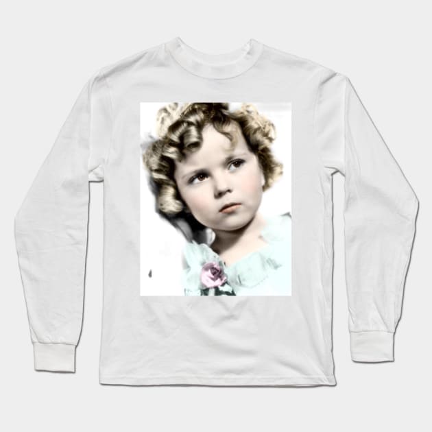 Shirley Temple Old Hollywood Long Sleeve T-Shirt by RetroSalt